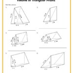 Volume And Surface Area Of Triangular Prisms K12 Math Worksheets